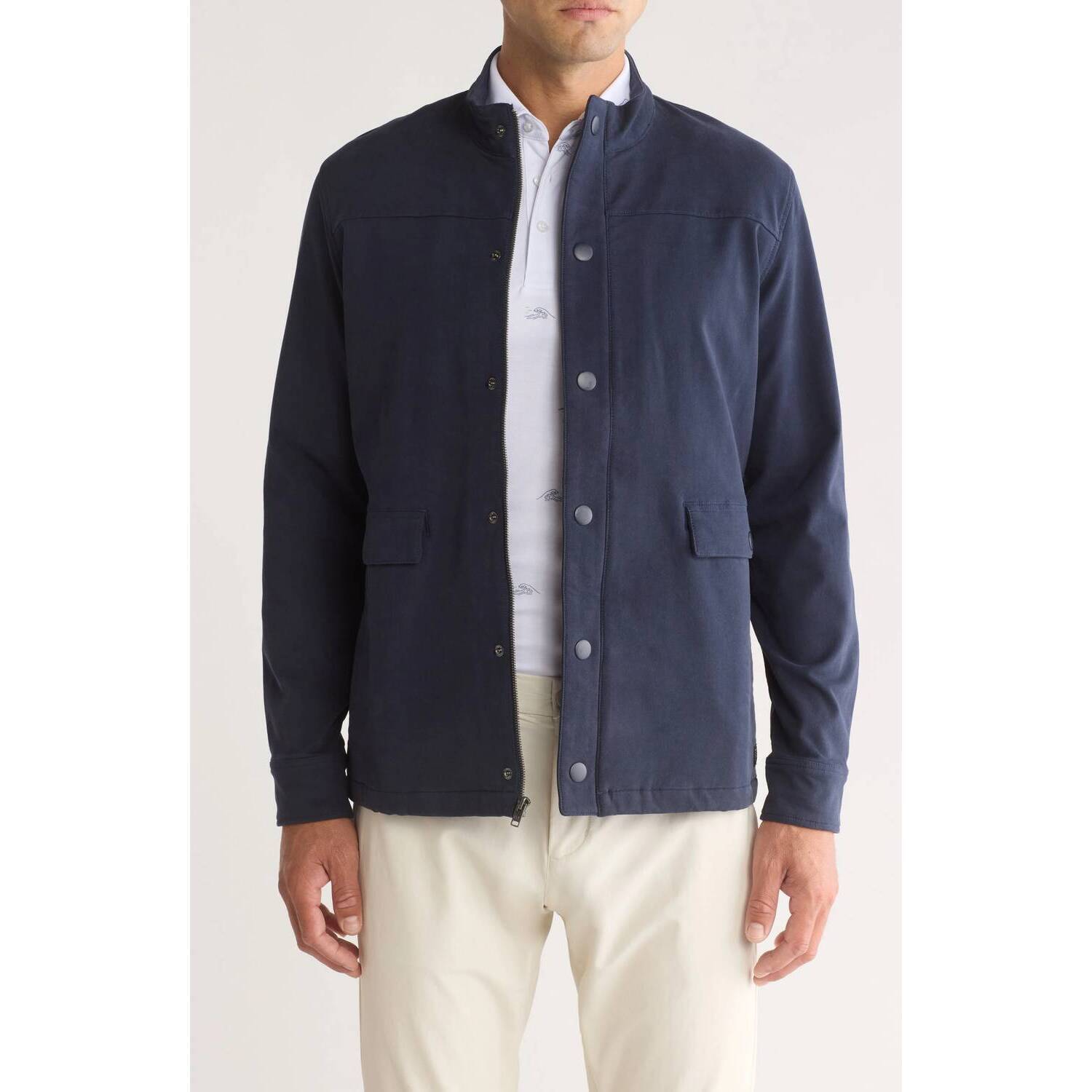 New Travismathew Cloud Denim Full Zip Jacket In Blue Nights